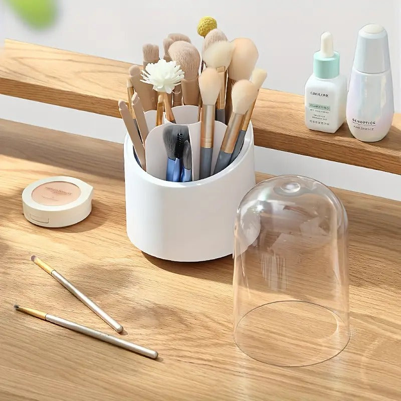 Rotating Makeup Organizer with Lid — Effortless Organization