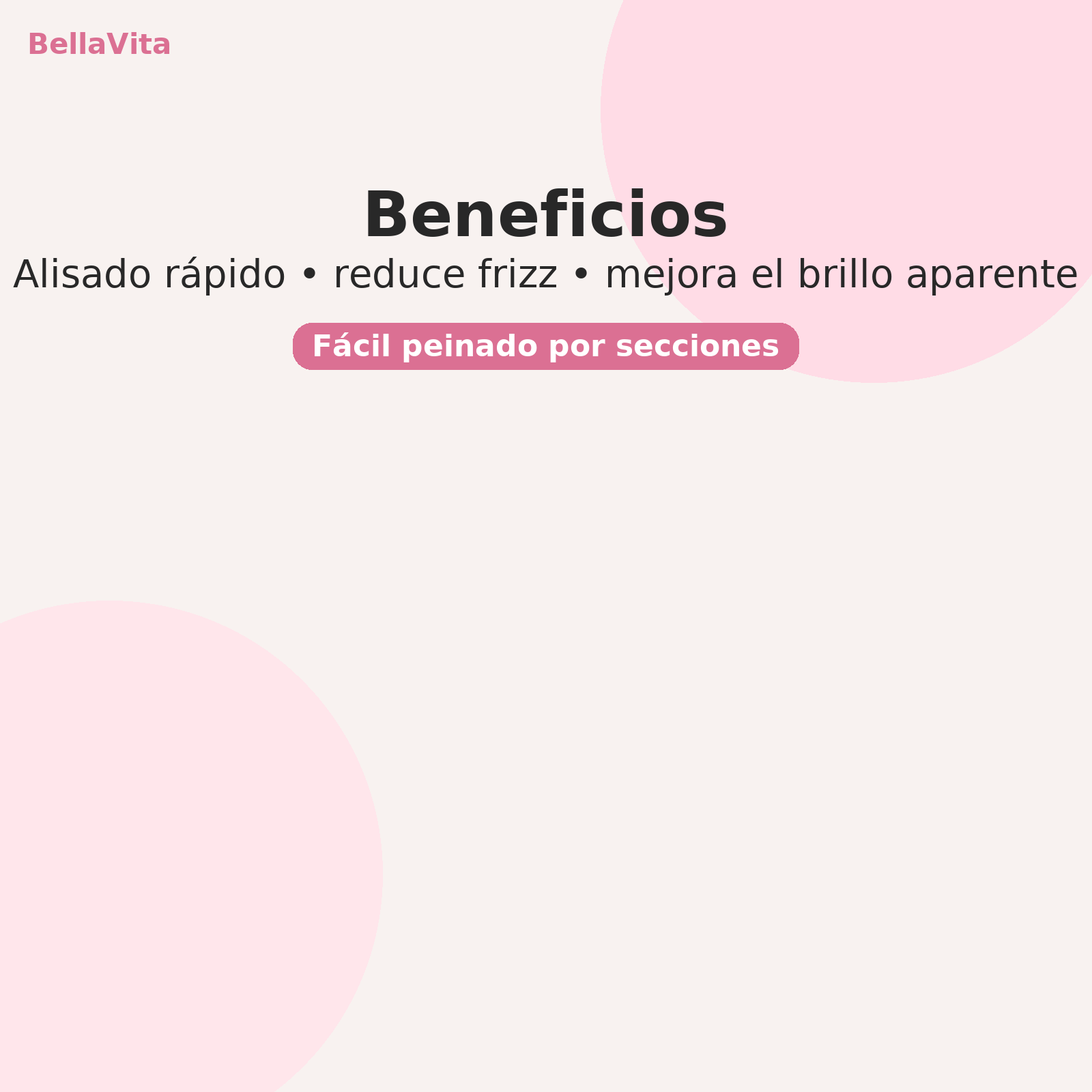 Cepillo Alisador — Cabello liso sin frizz en minutos